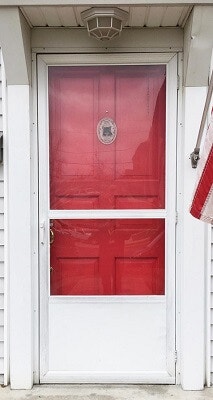 before image of entry door in columbus home