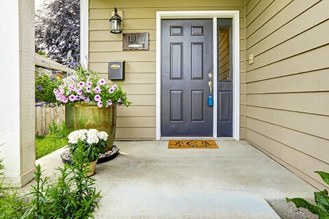 Add planters to your new door