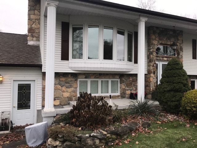 Somers, CT, home with bow window after window replacement project