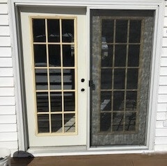 before image of state college home with new sliding patio door