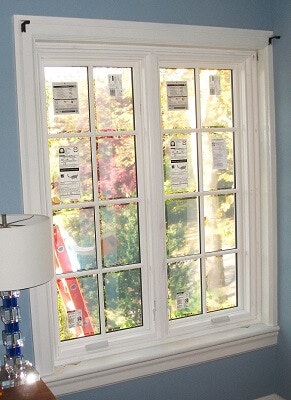 inside of allenstown home with new wood casement windows