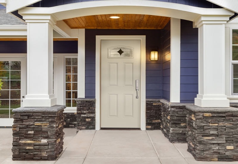 White front entry door 