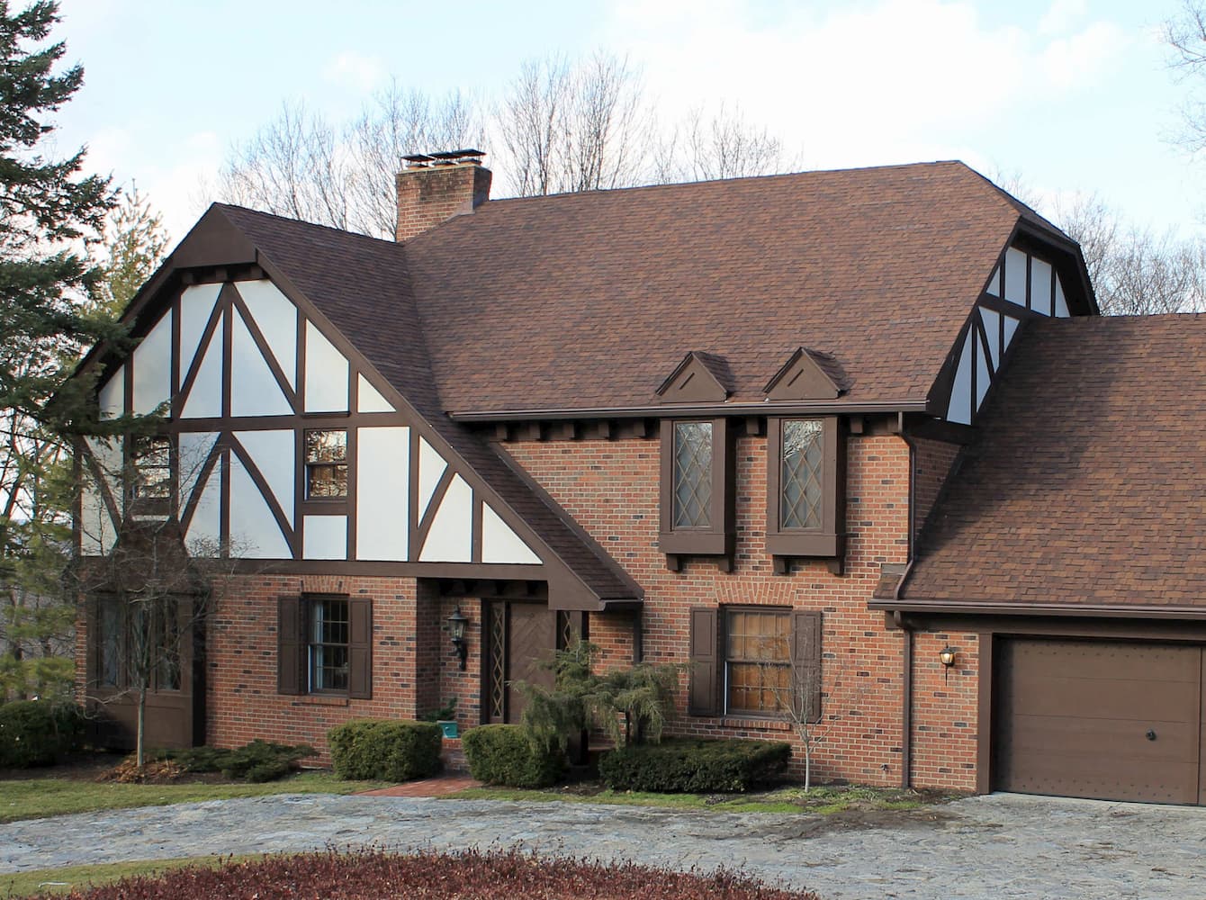 Tudor-style home in Kettering, Ohio, with all new Pella windows.