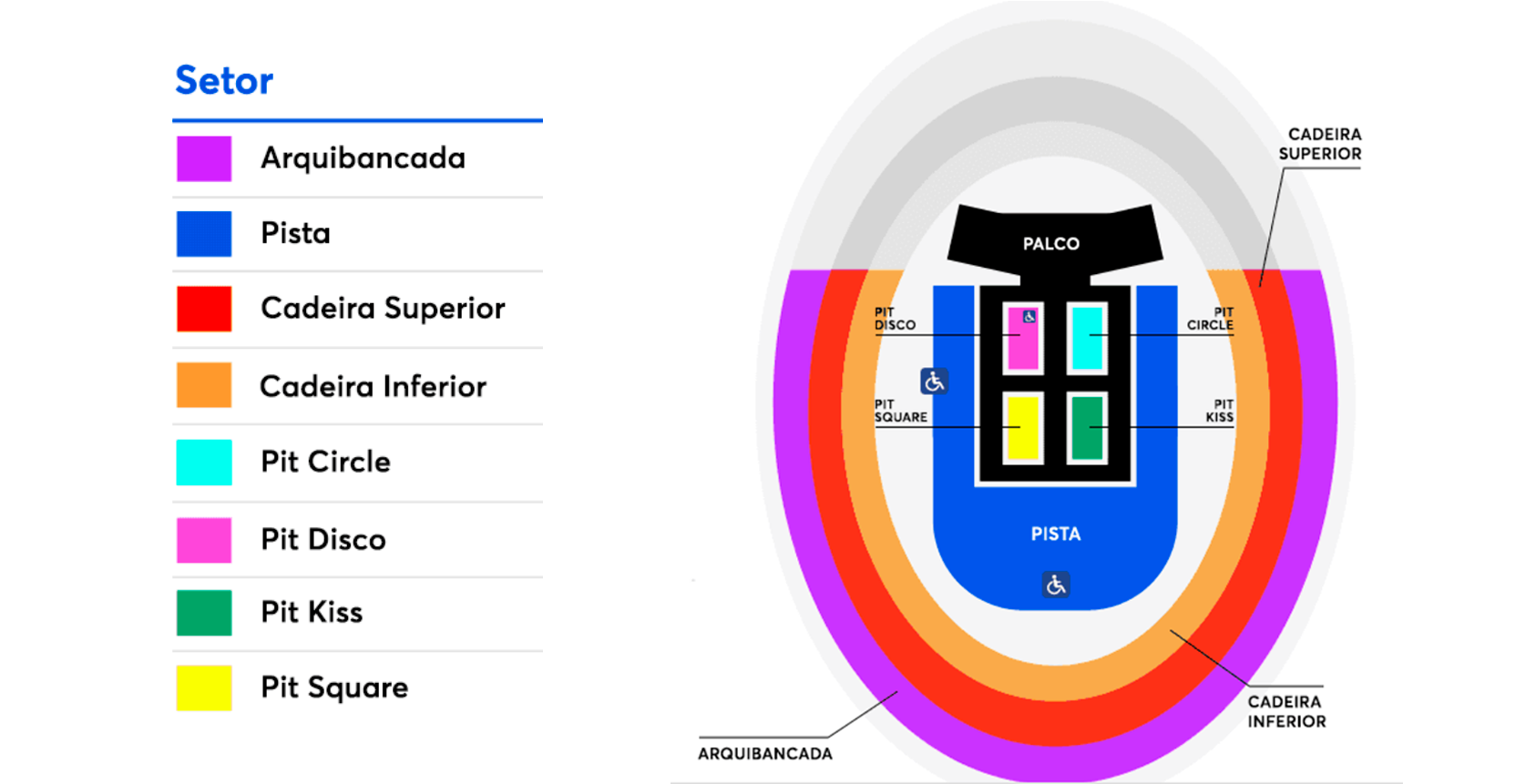 Mapa do evento Harry Styles