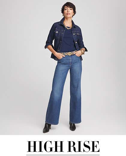 High rise denim