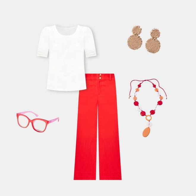 Red Capri Pants, 6 ways: how to wear capri pants 6 different ways