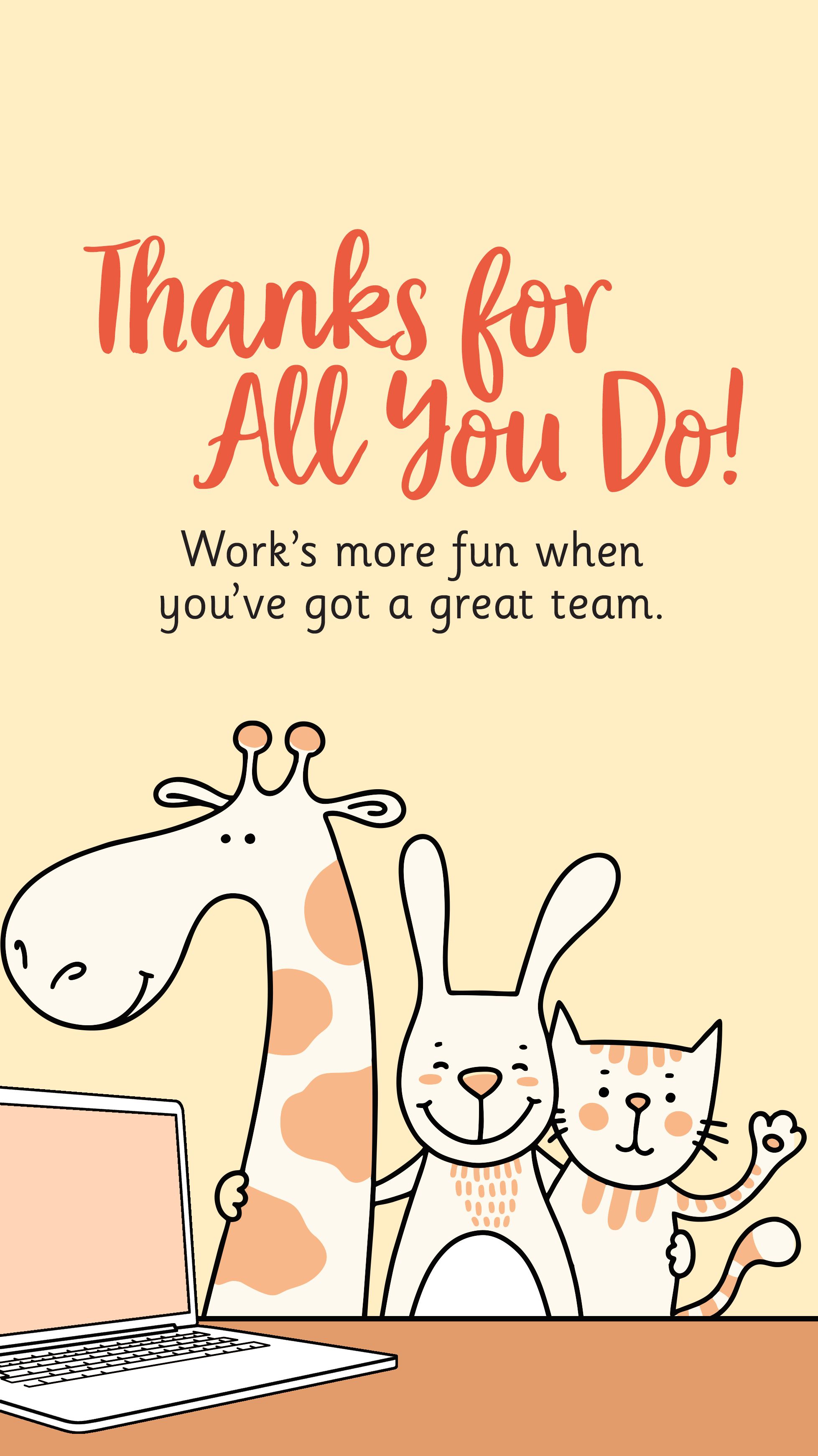 Thanks for All You Do