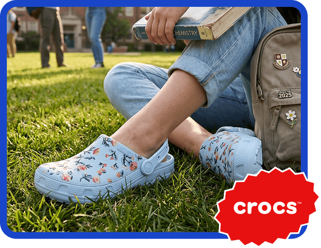 Explore Crocs shoes for young women.