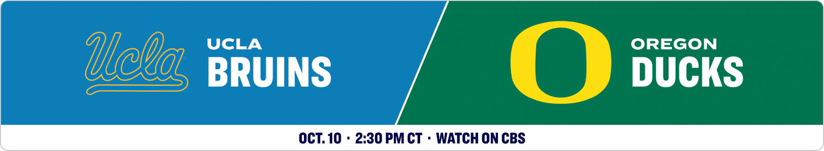 UCLA Bruins versus Oregon Ducks. October 3, 2026.