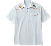 BURLEBO Men's Pearl Snap Performance Short Sleeve Polo Shirt