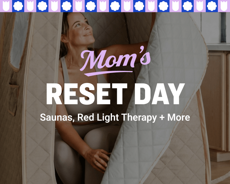 Adult seated inside a personal sauna in a home wellness setting, representing relaxation and self-care gift ideas