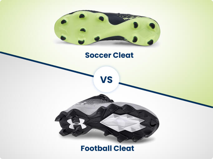 American football cleats vs soccer cleats online