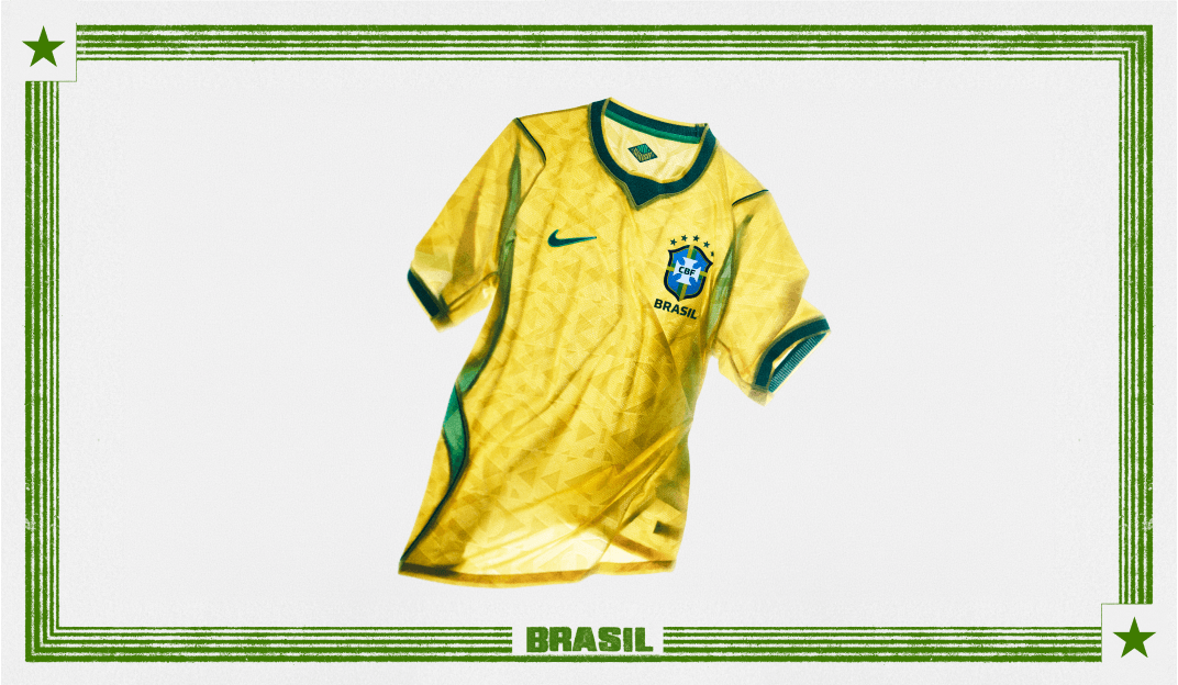 Dark blue Jordan away Brazil soccer jersey featuring a geometric pattern and the Brazil national team crest, shown on a plain background.