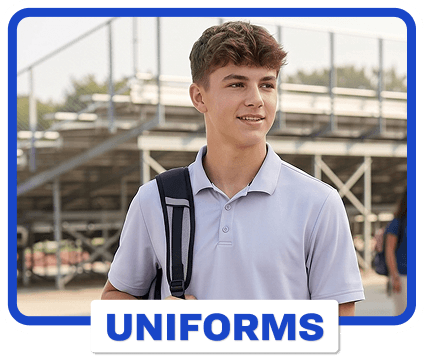 Shop young men's uniforms for school.
