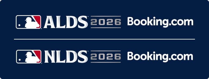 Promotional banner displaying MLB divisional series logos for ALDS and NLDS.
