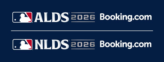 Promotional banner displaying MLB divisional series logos for ALDS and NLDS.