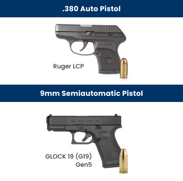 380 vs 9mm guns