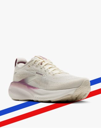 White Brooks running shoe.