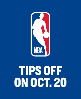 NBA logo. Tips off on Oct. 20.