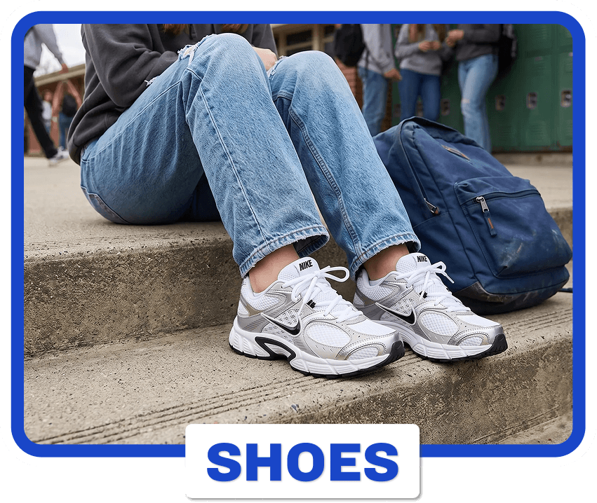 Shop young women's shoes for school.