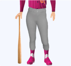 A depiction of how to measure your softball bat standing up