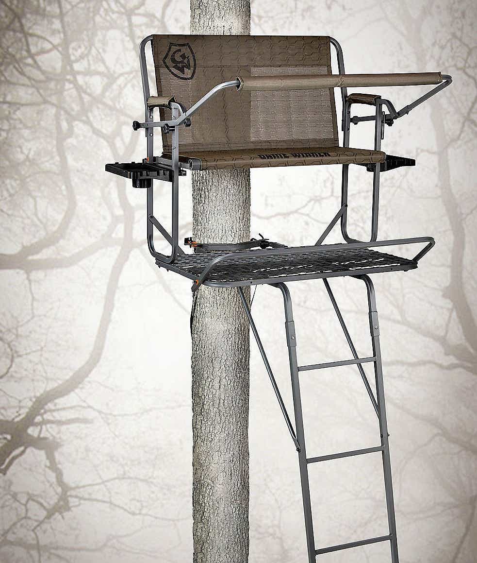 Picture of a ladder stand for hunting
