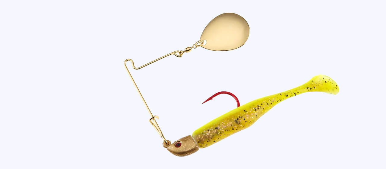 Bass Assassin Lures Red Daddy Spinner Combo