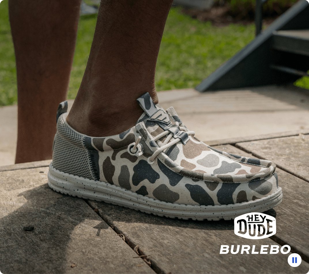 Shop the new HEYDUDE x BURLEBO Collection.