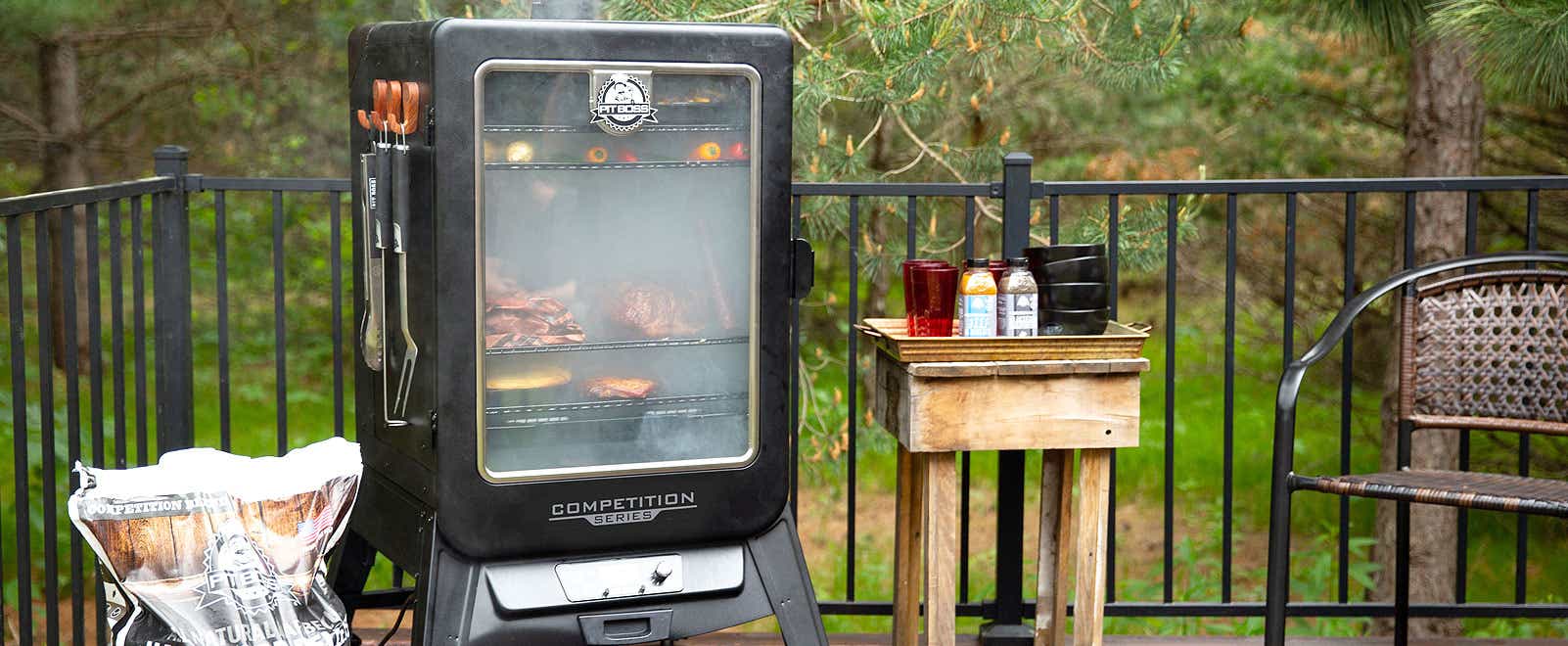 Pit Boss Vertical 5 Series Competition Series Pellet Smoker on display