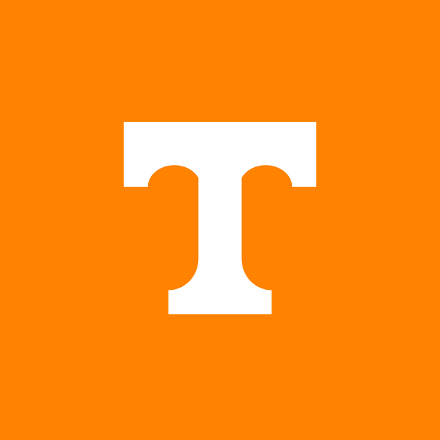 Tennessee Volunteers block T logo displayed in white on an orange background.