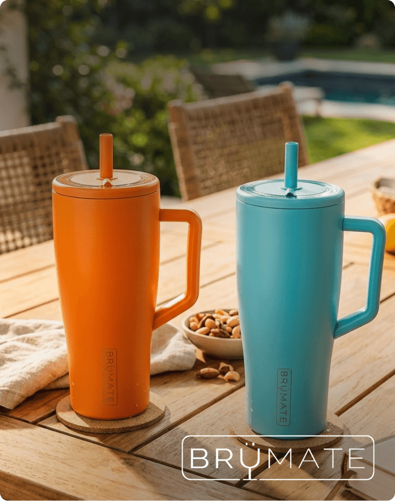 Shop new colors, Clementine and Curaçao from Brumate.