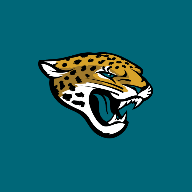 Jacksonville Jaguars logo on a teal background.