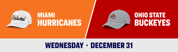 Miami Hurricanes versus Ohio State Buckeyes.