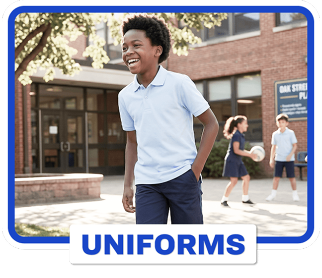 Shop boys' uniforms for school.