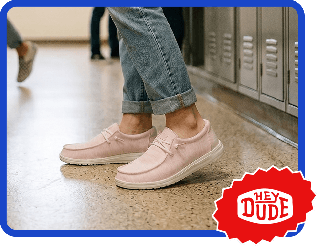 Explore HEYDUDE shoes for young women.