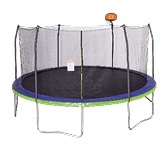 AGame 16 ft Round Trampoline with Basketball Goal