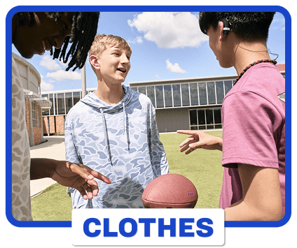 Shop young men's clothes for school.