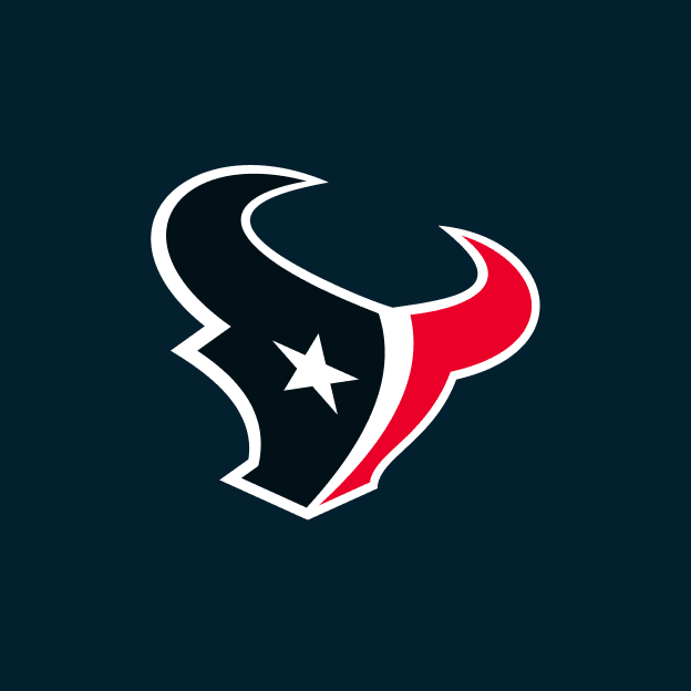 Houston Texans logo on a dark blue background.