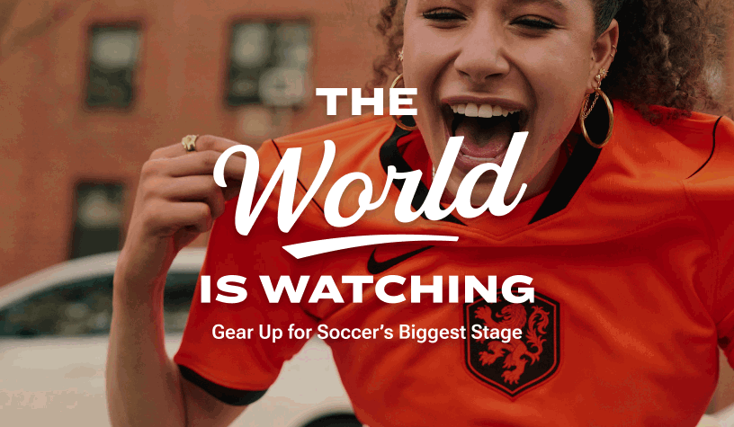 Video showing official FIFA 2026 World Cup jerseys from different nations with the text "The World Is Watching" overlaid.