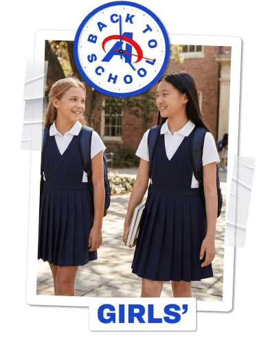 Shop girls' school uniforms.