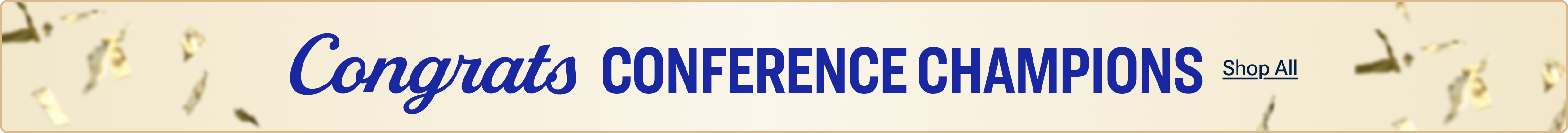 NCAA Conference Champions clothing banner. Shop all.