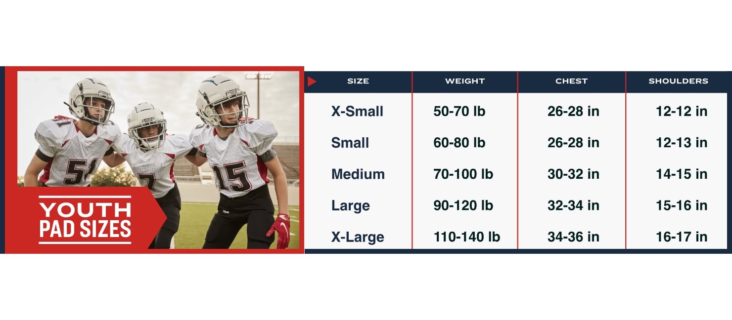 How to Fit Youth Football Shoulder Pads + Size Chart