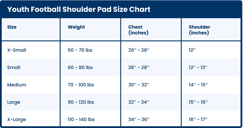 Football Shoulder Pads Sizing Guide And More Academy