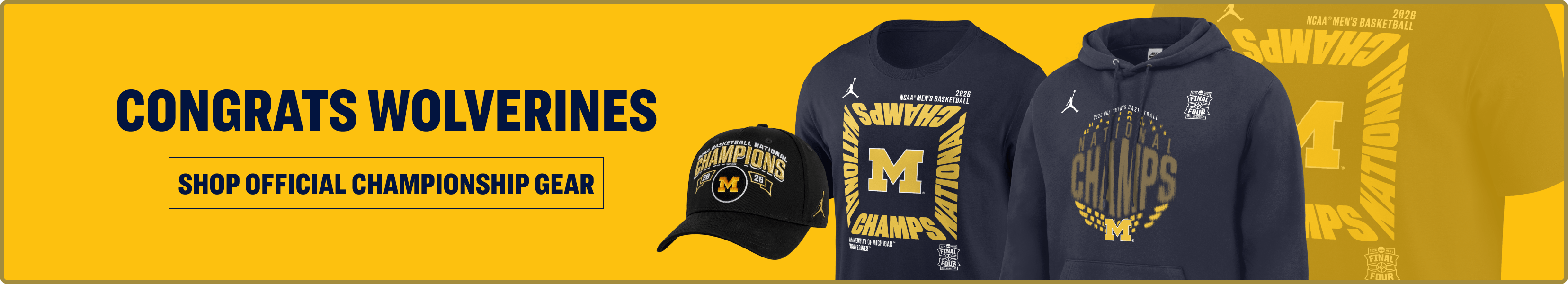 Michigan Wolverines NCAA Men's Basketball Championship banner