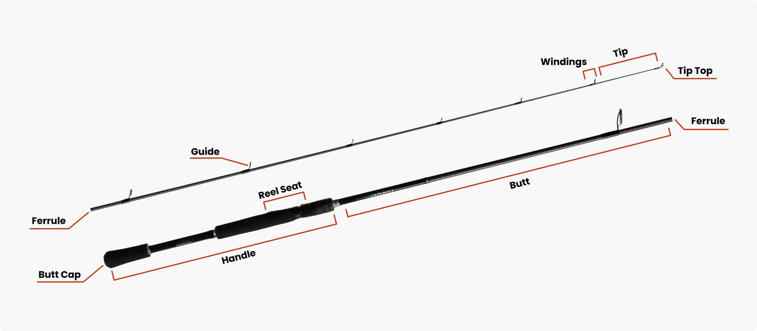 Anatomy of a Fishing Rod or Pole