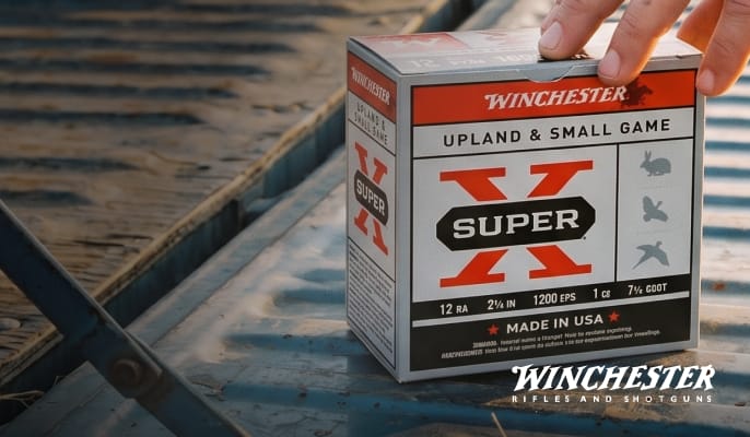 Box of Winchester Super X shotgun ammunition.