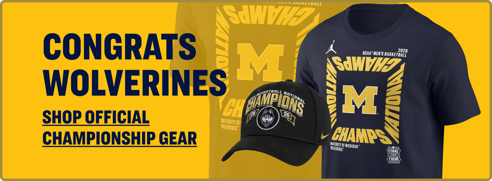 Michigan Wolverines NCAA Men's Basketball Championship banner