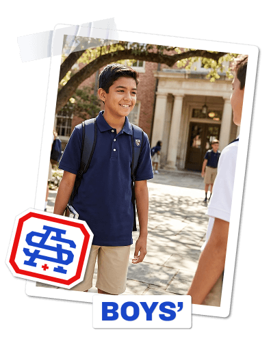 Shop boys' school uniforms.