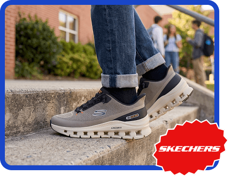 Shop SKECHERS shoes for back-to-school.