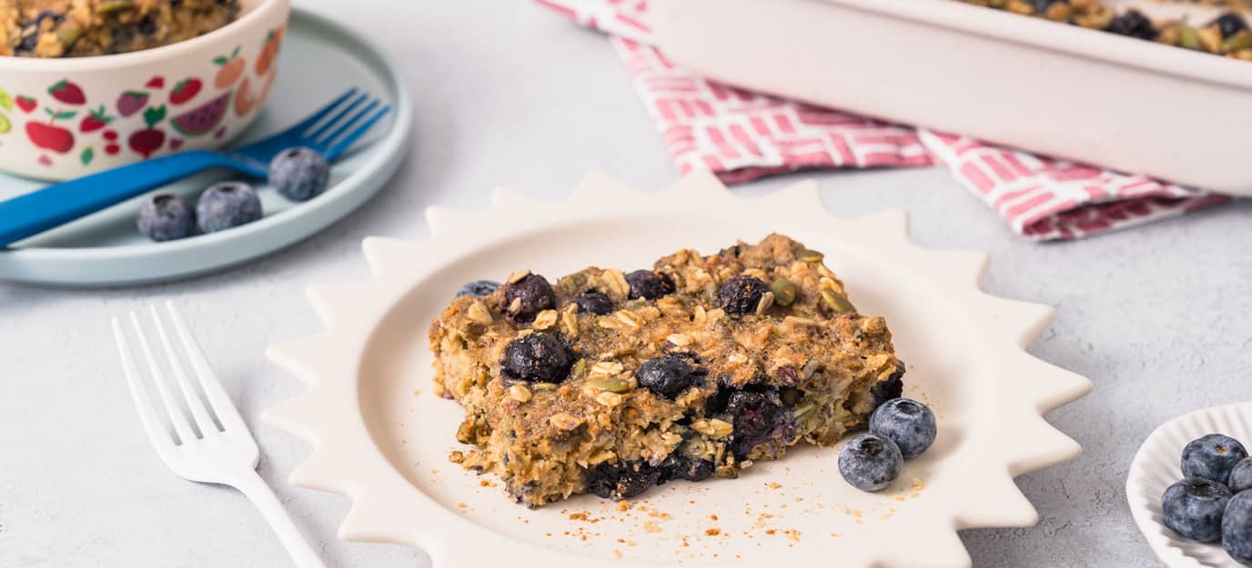 Banana blueberry breakfast slice